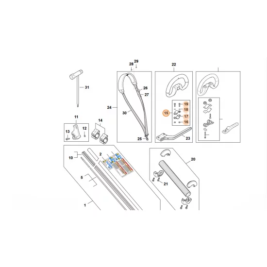 STIHL  Zestaw elementów mocujących FA01 007 1321